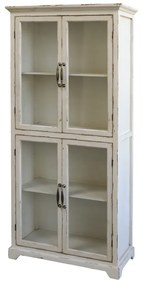 Vitrina din lemn masiv, cu aspect vintage