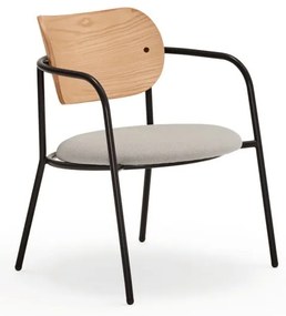 Fotoliu gri în decor de stejar Eclipse - Teulat