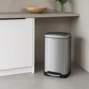 Coș de gunoi Wenko, 30 l, argintiu