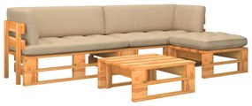 3066808 vidaXL Set mobilier paleți, 4 piese, maro miere, lemn de pin tratat