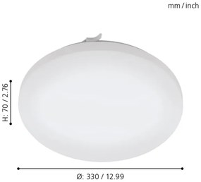 Eglo 97884 - Plafonieră baie LED FRANIA LED/17,3W/230V