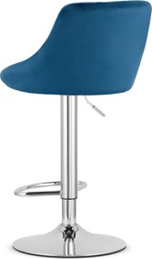 OFERTA Scaun de bar albastru VELVET KAST II. calitate secondară