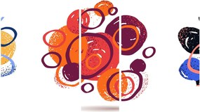 Tabloul cercuri colorate (150x105 cm)