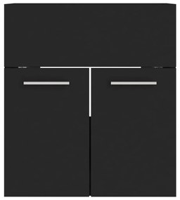 Dulap de chiuvetă, negru, 41x38,5x46 cm, pal