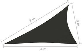 Panza parasolar antracit 3x4x5 m tesatura oxford triunghiular Antracit, 3 x 4 x 5 m