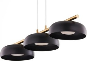 Lustru suspendat pe cablu OLAF 3xGX53/12W/230V negru/auriu