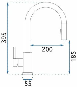 Baterie de bucatarie Rea Fresh cupru periat