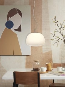 Pendul design decorativ Sapporo L sand/alb