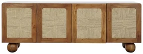 Bufet, natur, din lemn de acacia si rattan, Solea