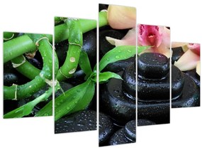 Tablou - Pietre și orhidee (150x105 cm)