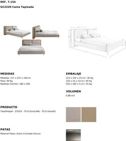 Pat dublu design LUX Allan 180x200cm