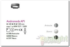 Aplica de perete exterior cu iluminat up-and-down IP55 ANDROMEDA AP1 antracit 61580