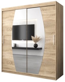 Dulap de haine 180 cm Eclipse (Stejar sonoma + Stejar sonoma). 1063426