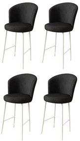 Set de scaune de bar Fora Black and White, 4 buc., 4 buc