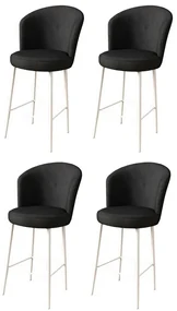 Set de scaune de bar Fora Black and White, 4 buc., 4 buc
