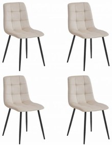 Set 4 Scaune Bucatarie/Dining Jacob Bej Catifea