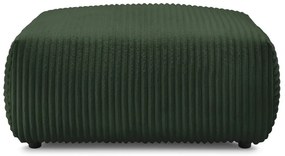 Taburet verde închis cu tapițerie din catifea reiată Lucien – Bobochic Paris