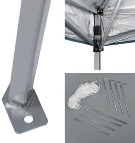 Cort de grădină/petrecere albastru - 3x3 m, prelată 210 g