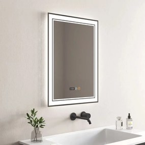 Oglinda cu iluminare si dezaburire Inter Ceramic 50x70 cm forma dreptunghiulara