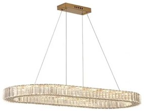 Lustra Led Cu Telecomanda, Elit's Cristal, Gold 64w