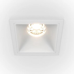 Spot LED incastrabil design tehnic Alpha alb, 6,5x6,5cm, 4000K