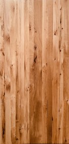 Masa dreptunghiulara cu blat din lemn de stejar si cadru metalic maro 180x100x76 cm