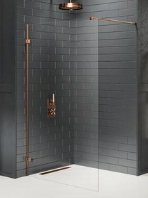 New Trendy Avexa Copper Brushed perete cabină de duș walk-in 80 cm EXK-7145