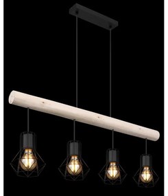 Lustră pe cablu PRISKA 4xE27/40W/230V Globo 54017-4H3