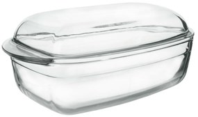Vas de copt din sticlă cu capacdreptunghiular Orion, 32,5 x 20 x 13 cm