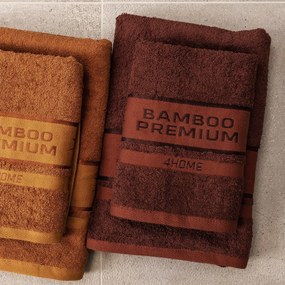 Prosop de corp 4Home Bamboo Premium maro închis, 70 x 140 cm