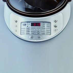Multicooker Ariete TWIST 2945/00, 1900W, 5 L, 30 programe, 35-180°C, Acoperire antiaderenta, LCD, Alb