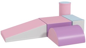 HOMCOM Set Construcții Moi pentru Copii 1-3 Ani din 5 Blocuri, Multicolor | Aosom Romania