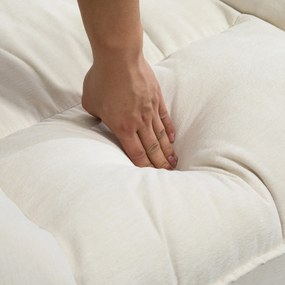 HOMCOM Scaun de relaxare, reglabil, 104x100x102cm / 164x76cm, Alb cremos | Aosom Romania
