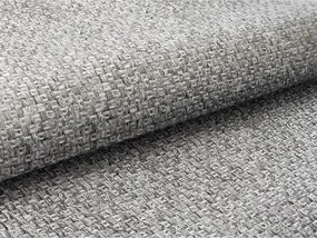 Pat matrimonial gri tapițat cu spațiu de depozitare cu somieră 140x200 cm Mano – Makamii