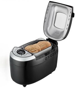 Masina de facut paine FIRST FA-5152-3-BA, 850W, 1.25 kg, 12 programe, Timer, Acoperire antiaderenta, Negru/inox