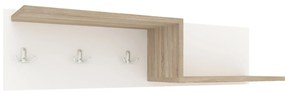 Cuieras Grid, Stejar Sonoma/Alb, 100 x 20 x 24 cm