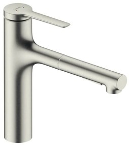 Baterie bucatarie cu dus extractibil crom periat Hansgrohe Zesis M33 160 sBox lite cu 2 jeturi