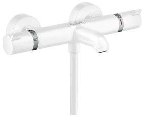 Baterie cada - dus termostatata Hansgrohe Ecostat Comfort alb mat