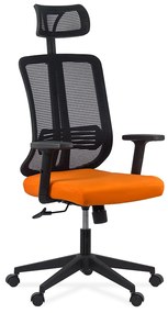 Scaun ergonomic cu tetiera si brate reglabile OFF 402 portocaliu