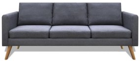 Canapea cu 3 locuri, material textil, gri inchis Morke gra, Canapea cu 3 locuri