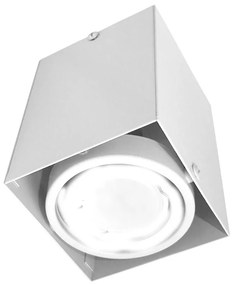 Spot aplicat design modern BLOCCO alb, 8,5x8,5cm