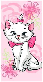 Disney Marie Pink Flower prosop de baie, prosop de plajă 70*140cm