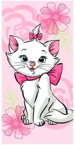 Disney Marie Pink Flower prosop de baie, prosop de plajă 70*140cm