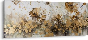 Tablou - pictură abstractă florală (120x50 cm)