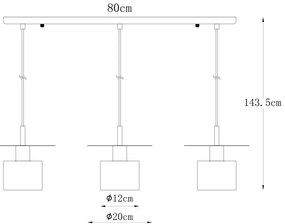 Lustra cu 3 pendule design modern SARDA