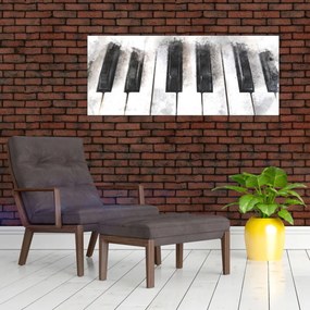 Tablou - Pian, acuarelă (120x50 cm)
