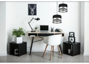 Lustră pe cablu MILO 2xE27/60W/230V argintie/neagră