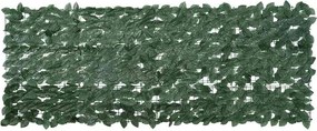 vidaXL Paravan de balcon cu frunze verde închis, 200x75 cm