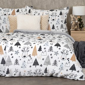 Lenjerie pat din microflanelă 4Home Nordic forest, 160 x 200 cm, 70 x 80 cm, 160 x 200 cm, 70 x 80 cm