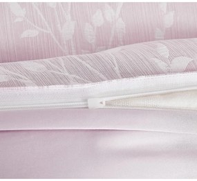 Lenjerie de pat roz din jacquard pentru pat de o persoană 140x200 cm Boston – My House